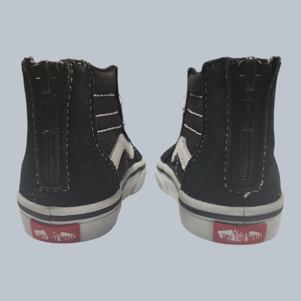 Vans Sk8-Hi Shoes Youth Size 5 Black White Canvas High Top Kids Skate Sneakers - Picture 3 of 6